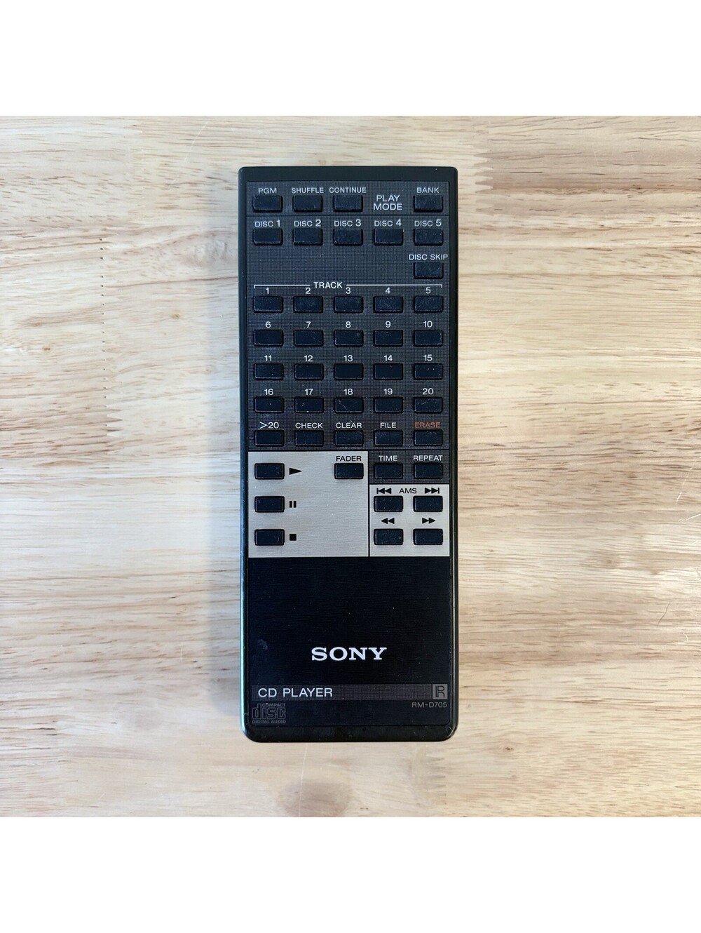 Sony Remote Control RM-D705 Black for CD Player - Tested OEM